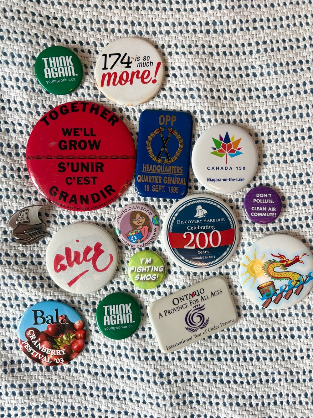 Assorted Vintage Political & Event Pinback Button Lot - Multicolor